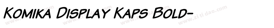 Komika Display Kaps Bold字体转换